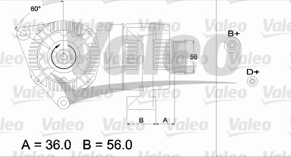 Valeo Alternator/Dynamo 437126