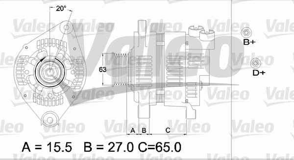 Valeo Alternator/Dynamo 437164