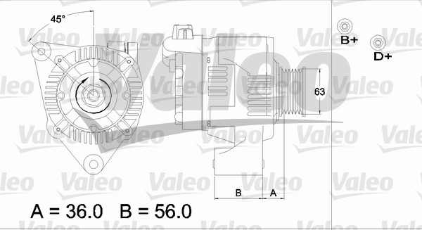 Valeo Alternator/Dynamo 437187