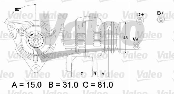 Valeo Alternator/Dynamo 437195