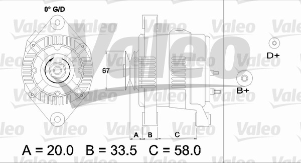 Valeo Alternator/Dynamo 437207