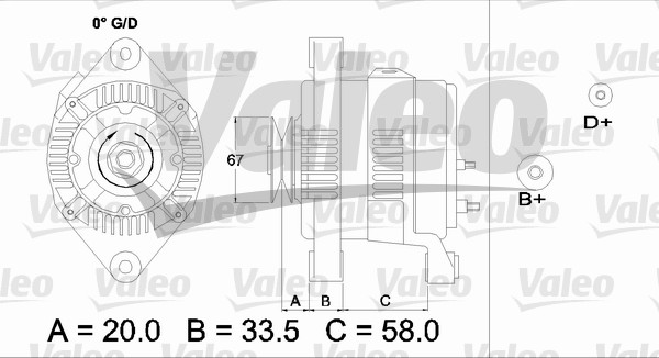 Valeo Alternator/Dynamo 437211