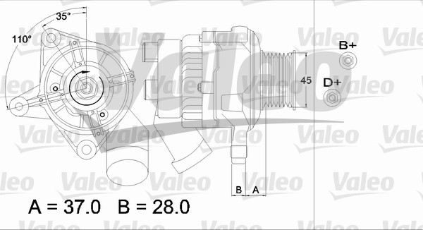 Valeo Alternator/Dynamo 437331