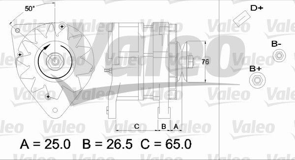 Valeo Alternator/Dynamo 437371