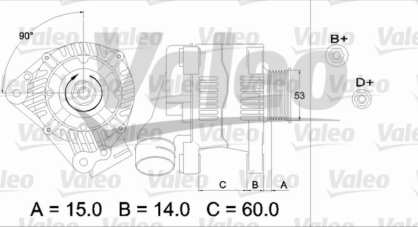 Valeo Alternator/Dynamo 437384