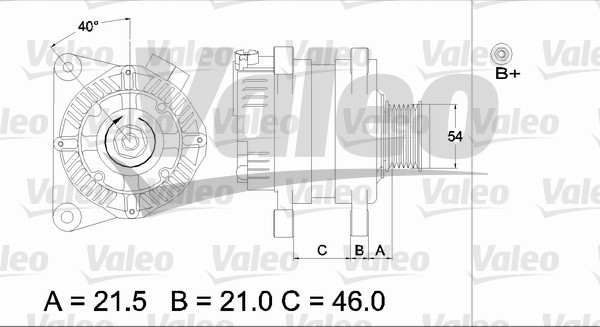 Valeo Alternator/Dynamo 437407