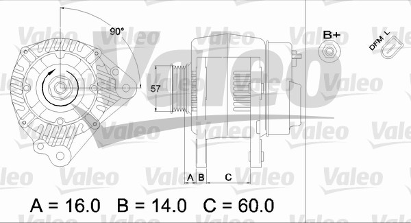 Valeo Alternator/Dynamo 437412