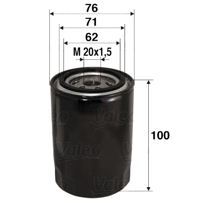 Valeo Oliefilter 586012