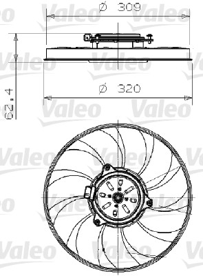 Valeo Ventilatorwiel-motorkoeling 696002