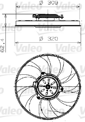 Valeo Ventilatorwiel-motorkoeling 696003