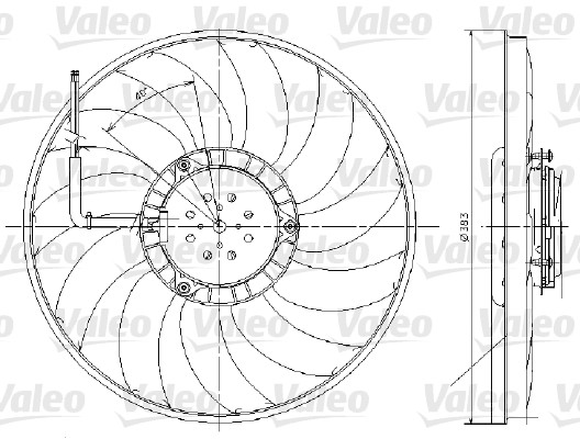 Valeo Ventilatorwiel-motorkoeling 696017