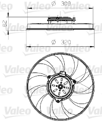 Valeo Ventilatorwiel-motorkoeling 696024