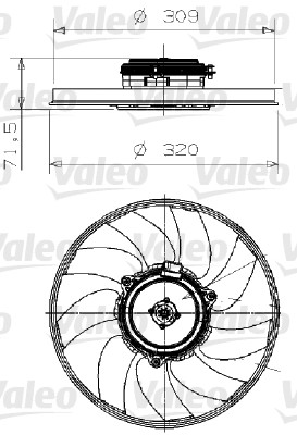 Valeo Ventilatorwiel-motorkoeling 696027