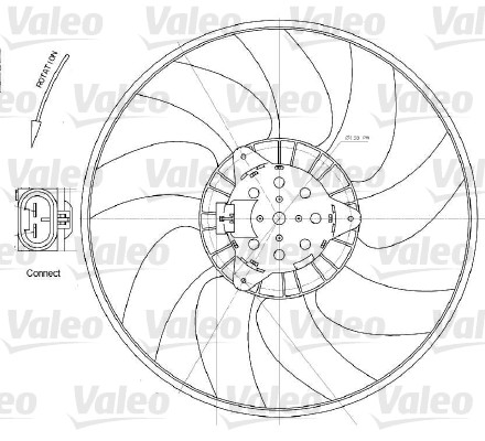 Valeo Ventilatorwiel-motorkoeling 696028