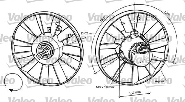 Valeo Ventilatorwiel-motorkoeling 696057