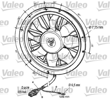 Valeo Ventilatorwiel-motorkoeling 696061