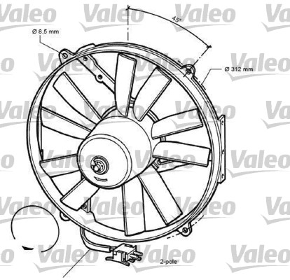 Valeo Ventilatorwiel-motorkoeling 696068