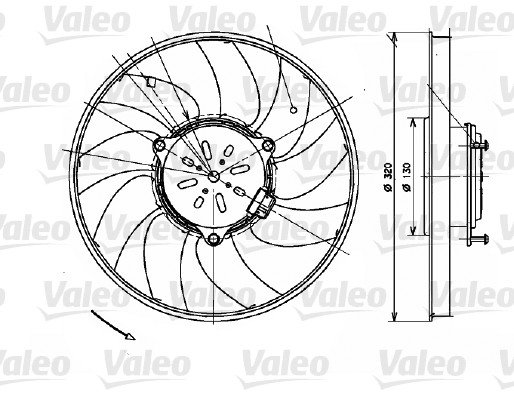 Valeo Ventilatorwiel-motorkoeling 696082