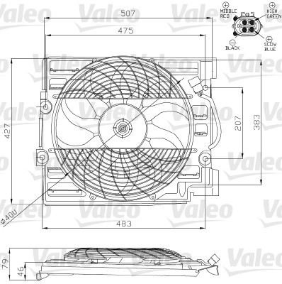Valeo Ventilatorwiel-motorkoeling 696120