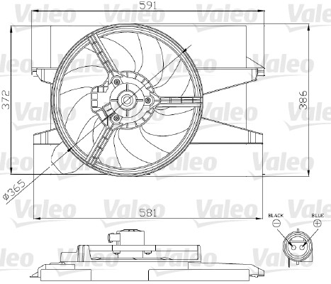 Valeo Ventilatorwiel-motorkoeling 696276