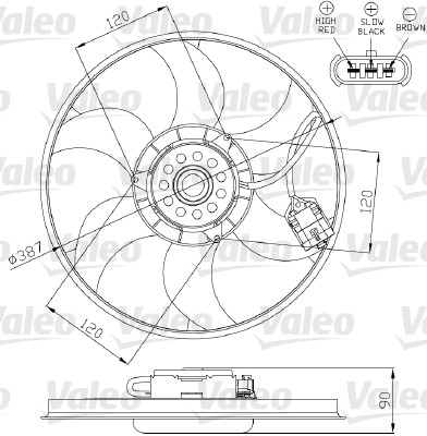 Valeo Ventilatorwiel-motorkoeling 696284