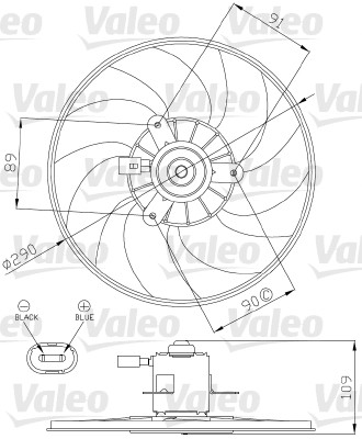 Valeo Ventilatorwiel-motorkoeling 696286