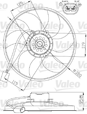 Valeo Ventilatorwiel-motorkoeling 696287