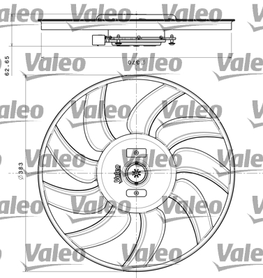 Valeo Ventilatorwiel-motorkoeling 696350