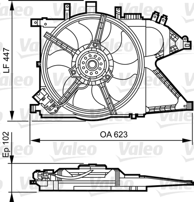 Valeo Ventilatorwiel-motorkoeling 696369