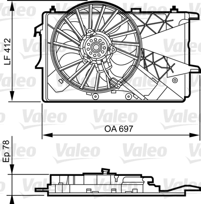 Valeo Ventilatorwiel-motorkoeling 696373