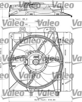 Valeo Ventilatorwiel-motorkoeling 696393
