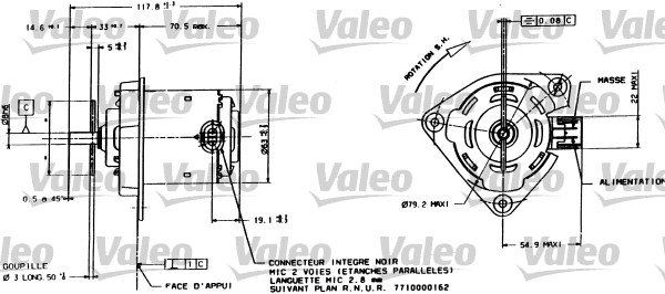 Valeo Ventilatorwiel-motorkoeling 698015