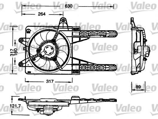 Valeo Ventilatorwiel-motorkoeling 698178