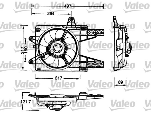 Valeo Ventilatorwiel-motorkoeling 698179