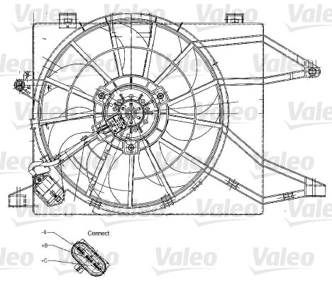 Valeo Ventilatorwiel-motorkoeling 698344