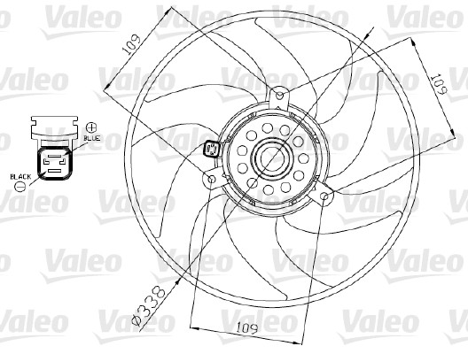 Valeo Ventilatorwiel-motorkoeling 698375