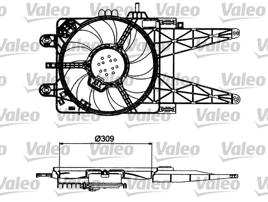 Valeo Ventilatorwiel-motorkoeling 698484