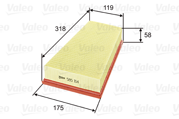 Valeo Luchtfilter 585164