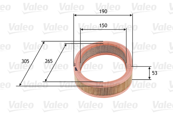 Valeo Luchtfilter 585627