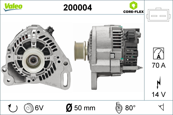 Valeo Alternator/Dynamo 200004