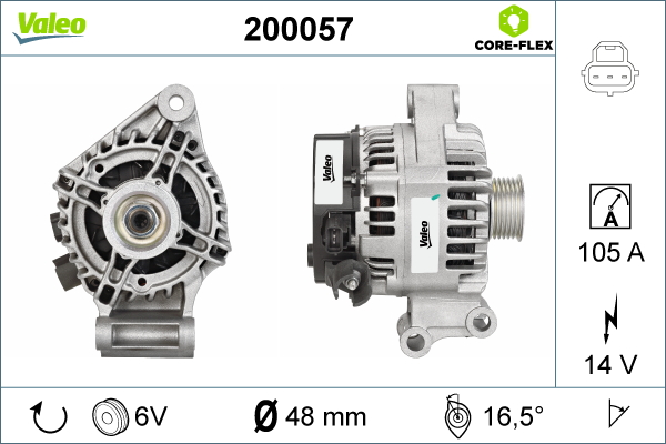 Valeo Alternator/Dynamo 200057