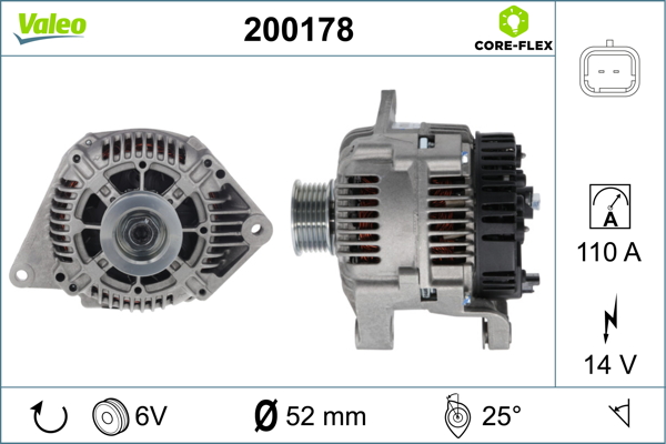 Valeo Alternator/Dynamo 200178