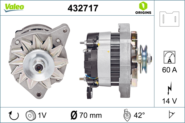 Valeo Alternator/Dynamo 432717