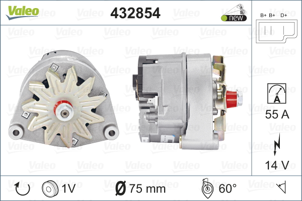 Valeo Alternator/Dynamo 432854