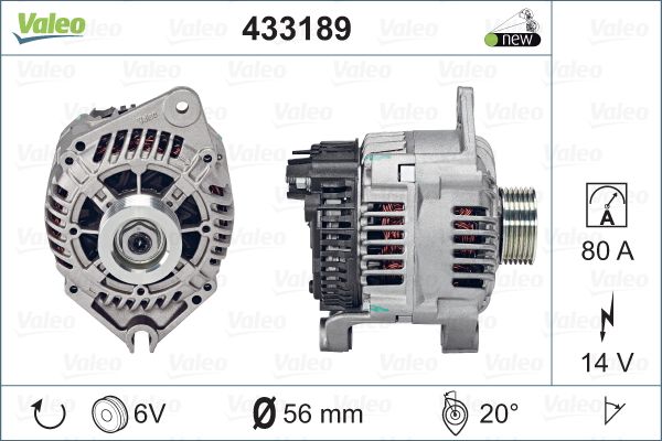 Valeo Alternator/Dynamo 433189