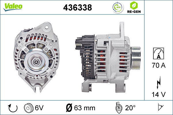 Valeo Alternator/Dynamo 436338