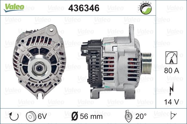 Valeo Alternator/Dynamo 436346