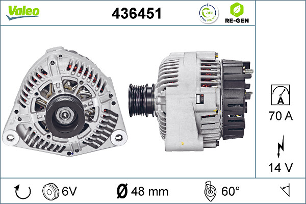 Valeo Alternator/Dynamo 436451