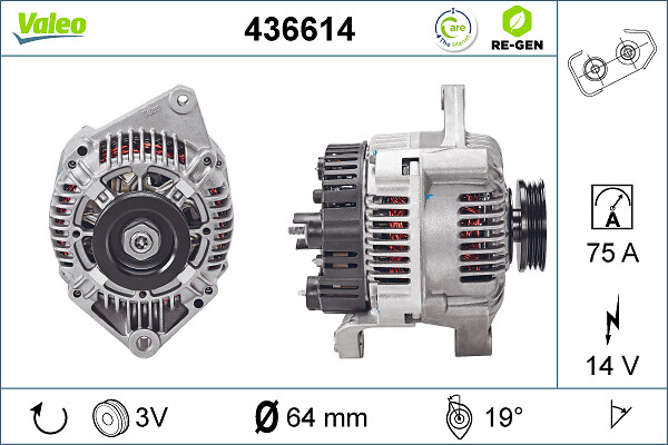 Valeo Alternator/Dynamo 436614