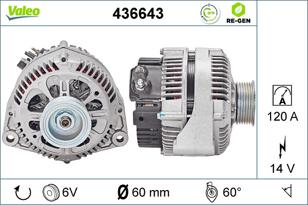 Valeo Alternator/Dynamo 436643